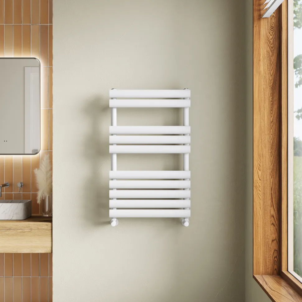 Toasty Eden Matt White Heated Towel Rail