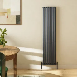Toasty Ember Anthracite Oval Panel Vertical Radiator