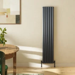 Toasty Ember Anthracite Oval Panel Vertical Radiator