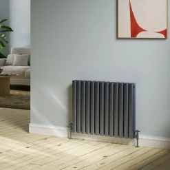 Toasty Ember Anthracite Oval Panel Horizontal Radiator