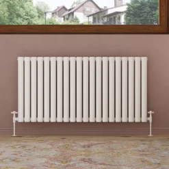Toasty Ember White Oval Panel Horizontal Radiator