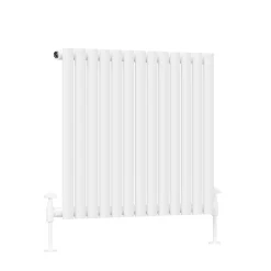 Toasty Ember White Oval Panel Horizontal Radiator