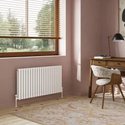 Toasty Ember White Oval Panel Horizontal Radiator