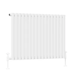 Toasty Ember White Oval Panel Horizontal Radiator