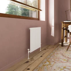 Toasty Ember White Oval Panel Horizontal Radiator
