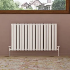 Toasty Ember White Oval Panel Horizontal Radiator
