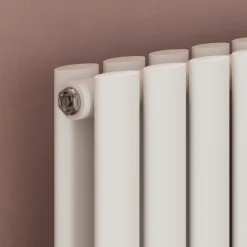 Toasty Ember White Oval Panel Horizontal Radiator