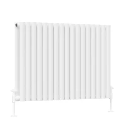 Toasty Ember White Oval Panel Horizontal Radiator