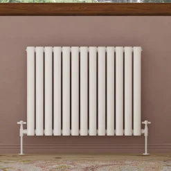 Toasty Ember White Oval Panel Horizontal Radiator