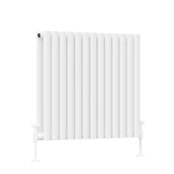 Toasty Ember White Oval Panel Horizontal Radiator