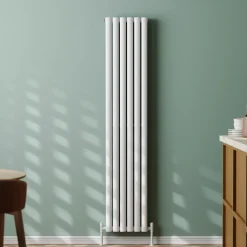 Toasty Ember White Oval Panel Vertical Radiator