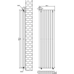 Toasty Ember White Oval Panel Vertical Radiator