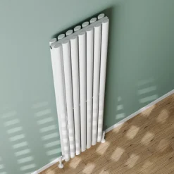 Toasty Ember White Oval Panel Vertical Radiator
