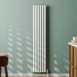 Toasty Ember White Oval Panel Vertical Radiator