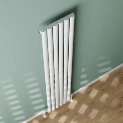Toasty Ember White Oval Panel Vertical Radiator