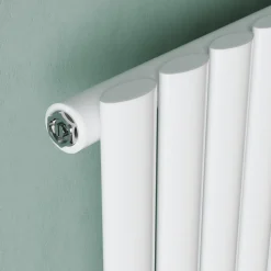 Toasty Ember White Oval Panel Vertical Radiator