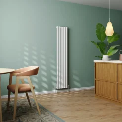 Toasty Ember White Oval Panel Vertical Radiator