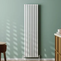 Toasty Ember White Oval Panel Vertical Radiator