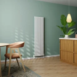 Toasty Ember White Oval Panel Vertical Radiator