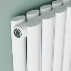 Toasty Ember White Oval Panel Vertical Radiator