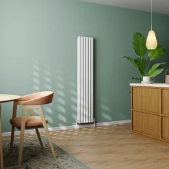 Toasty Ember White Oval Panel Vertical Radiator