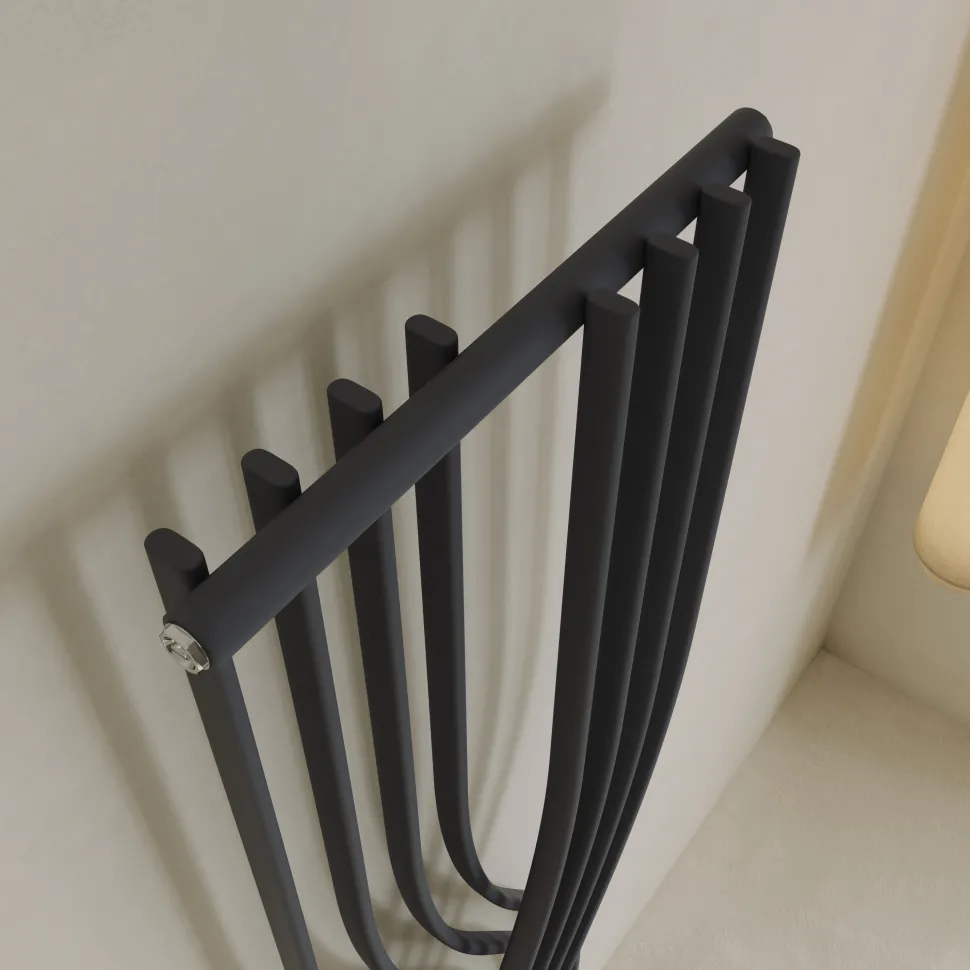 Toasty Embrace Anthracite Vertical Radiator - 1775 x 450mm