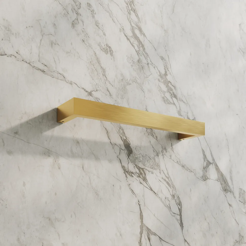Toasty Flare Brushed Brass Electric Heated Towel Rail