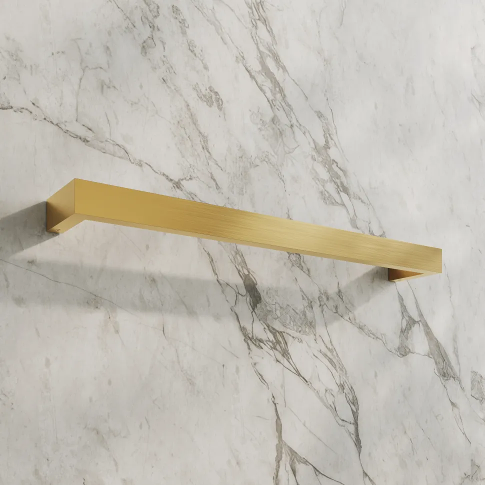 Toasty Flare Brushed Brass Electric Heated Towel Rail
