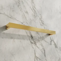 Toasty Flare Brushed Brass Electric Heated Towel Rail