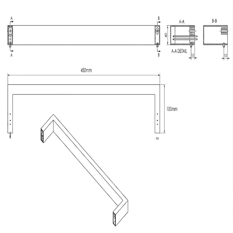Toasty Flare Polished Brass Electric Heated Towel Rail