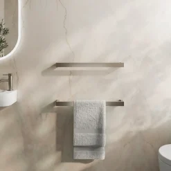 Toasty Flare Polished Stainless Steel Electric Heated Towel Rail