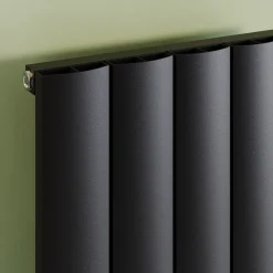Toasty Forma Matt Black Vertical Aluminium Radiator