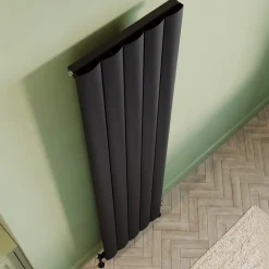 Toasty Forma Matt Black Vertical Aluminium Radiator