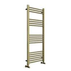 Toasty Glow Brushed Brass 22mm Heated Ladder Towel Rail