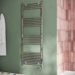 Toasty Glow Chrome 22mm Electric Heated Ladder Towel Rail with Heating Element