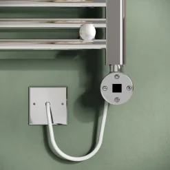 Toasty Glow Chrome 22mm Electric Heated Ladder Towel Rail with Heating Element