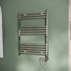 Toasty Glow Chrome 22mm Electric Heated Ladder Towel Rail with Heating Element