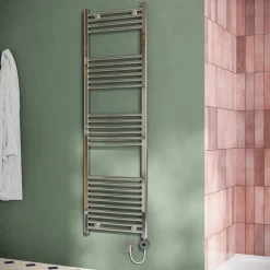 Toasty Glow Chrome 22mm Electric Heated Ladder Towel Rail with Heating Element