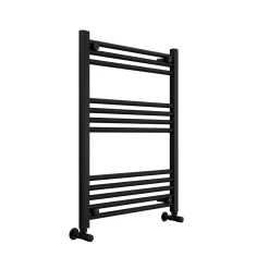 Toasty Glow Matt Black 22mm Heated Ladder Towel Rail