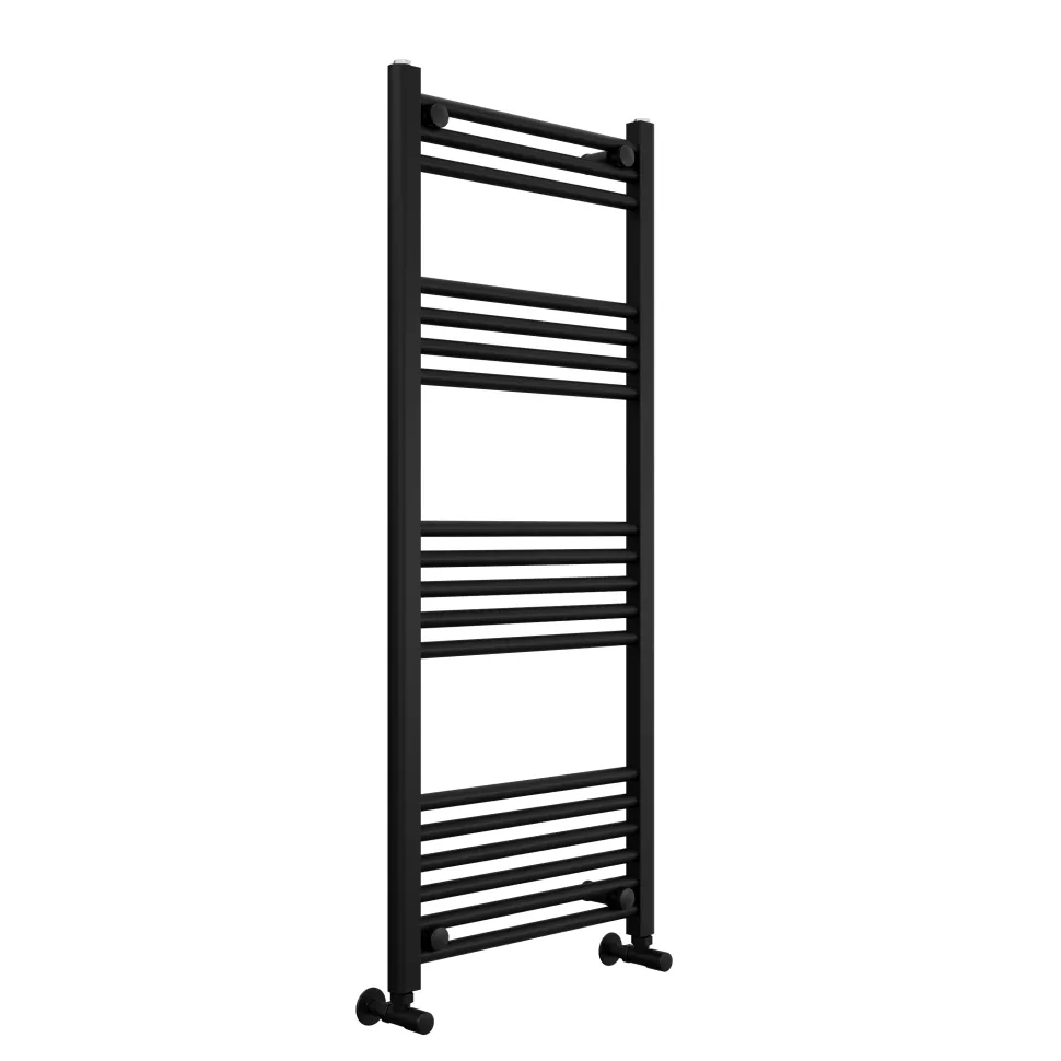 Toasty Glow Matt Black 22mm Heated Ladder Towel Rail