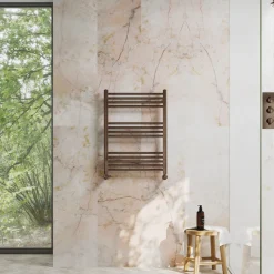 Toasty Glow Premium Brushed Bronze 25mm Heated Towel Rail