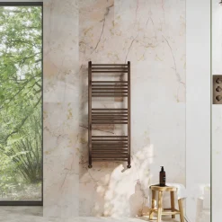 Toasty Glow Premium Brushed Bronze 25mm Heated Towel Rail