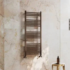 Toasty Glow Premium Brushed Bronze 25mm Heated Towel Rail