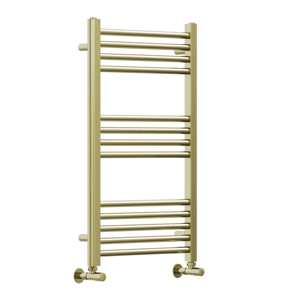 Toasty Glow Premium Brushed Brass 25mm Heated Towel Rail