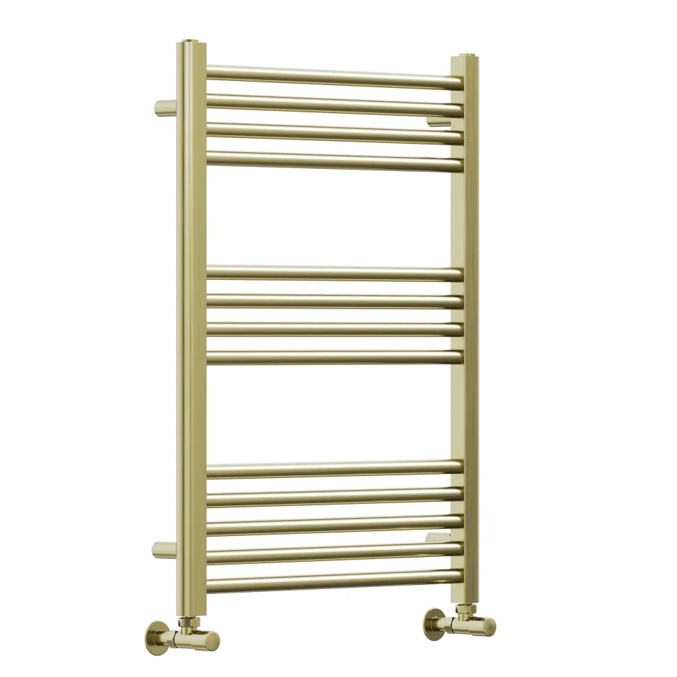 Toasty Glow Premium Brushed Brass 25mm Heated Towel Rail