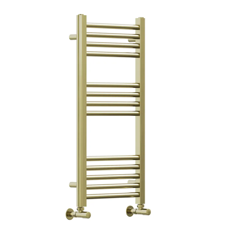 Toasty Glow Premium Brushed Brass 25mm Heated Towel Rail