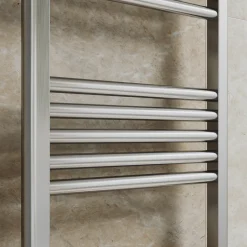 Toasty Glow Premium Brushed Nickel 25mm Heated Towel Rail