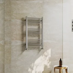 Toasty Glow Premium Brushed Nickel 25mm Heated Towel Rail