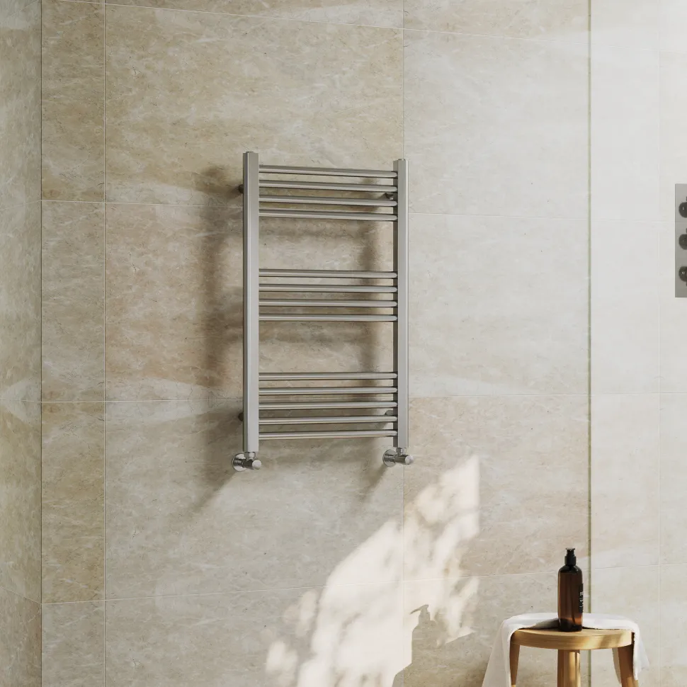 Toasty Glow Premium Brushed Nickel 25mm Heated Towel Rail
