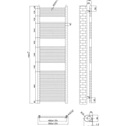 Toasty Glow Premium Chrome 25mm Heated Towel Rail